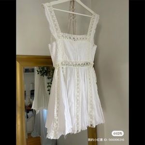 Free people white lace dress M